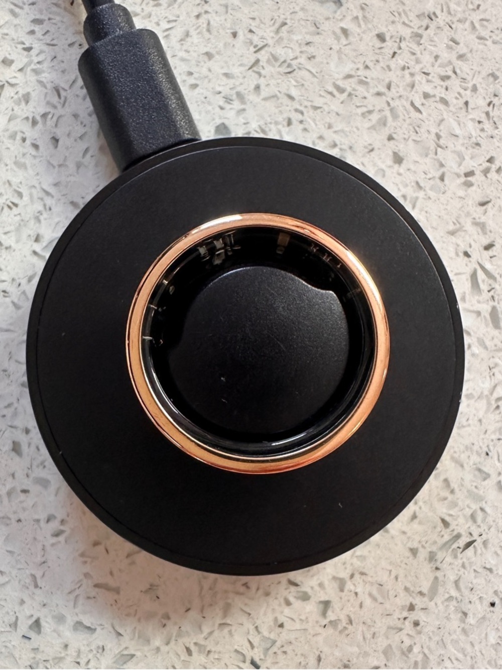 Oura Rose Gold and Black Two-Tone Women's Ring - Picture 2 of 7